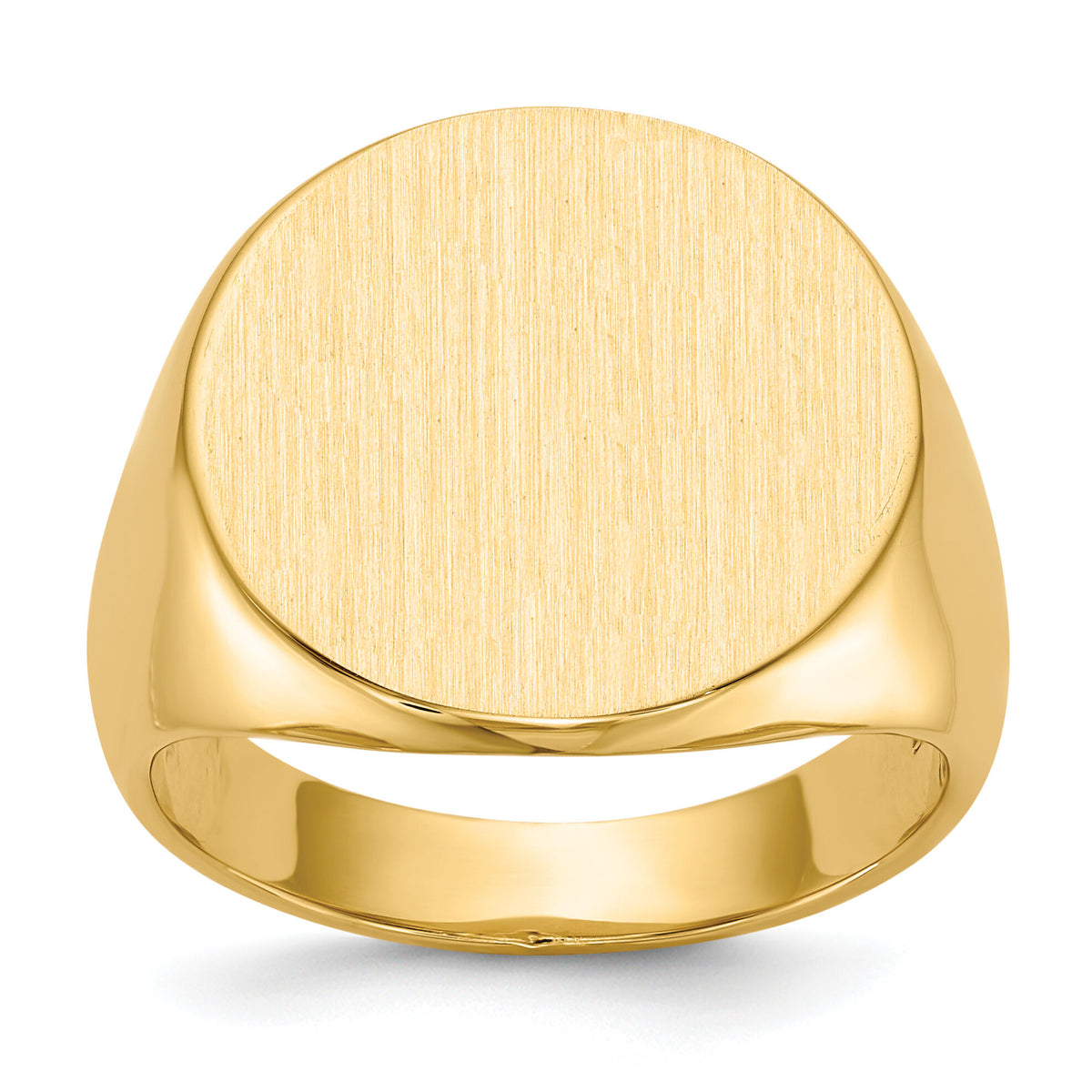 14k 18.0x17.5mm Closed Back Mens Signet Ring-RS281