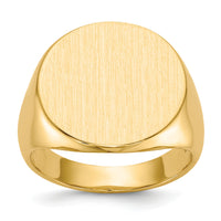 14k 18.0x17.5mm Closed Back Mens Signet Ring-RS281