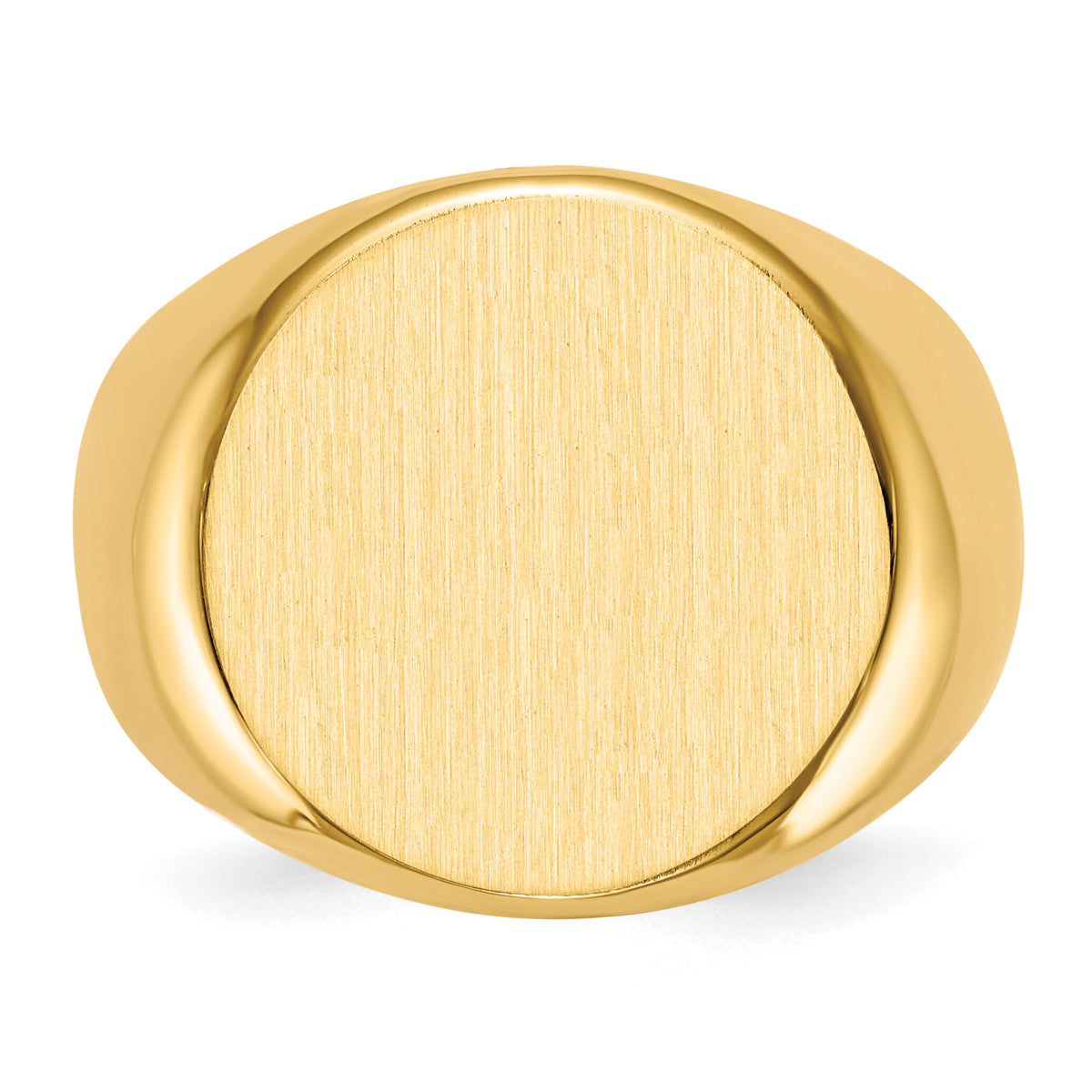 14k 18.0x18.0mm Closed Back Mens Signet Ring-RS282
