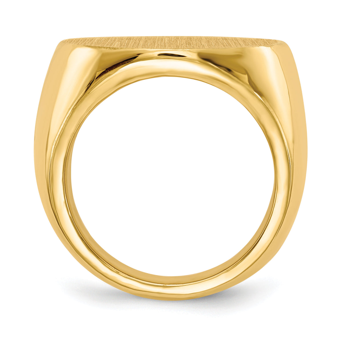 14k 21.0x21.5mm Closed Back Mens Signet Ring-RS283