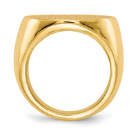 14k 21.0x21.5mm Closed Back Mens Signet Ring-RS283
