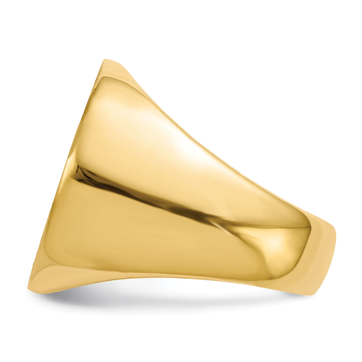 14k 21.0x21.5mm Closed Back Mens Signet Ring-RS283