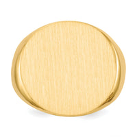 14k 21.0x21.5mm Closed Back Mens Signet Ring-RS283