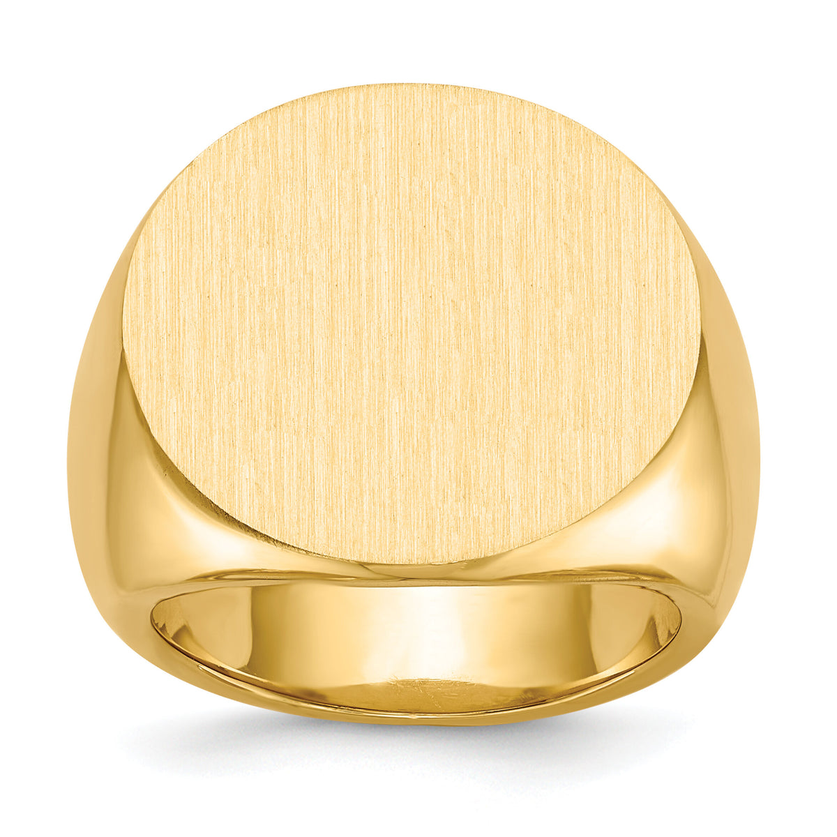 14k 21.0x21.5mm Closed Back Mens Signet Ring-RS283