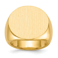 14k 21.0x21.5mm Closed Back Mens Signet Ring-RS283