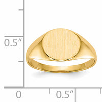 14k 9.5x8.5mm Open Back Signet Ring-RS284