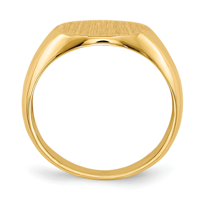 14k 13.5x12.5mm Open Back Mens Signet Ring-RS286