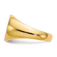 14k 13.5x12.5mm Open Back Mens Signet Ring-RS286