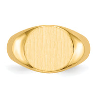 14k 13.5x12.5mm Open Back Mens Signet Ring-RS286