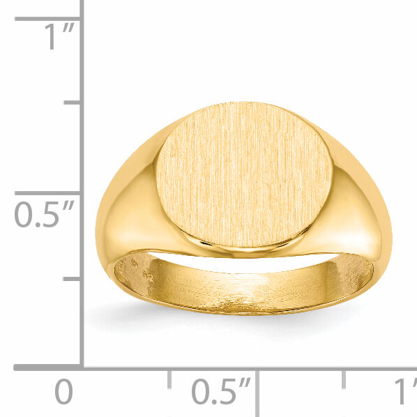 14k 13.5x12.5mm Open Back Mens Signet Ring-RS286