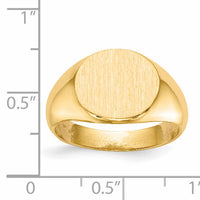 14k 13.5x12.5mm Open Back Mens Signet Ring-RS286