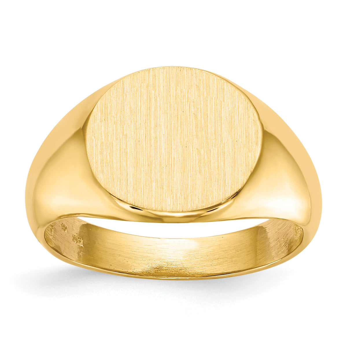 14k 13.5x12.5mm Open Back Mens Signet Ring-RS286