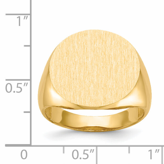 14k 18.0x17.5mm Open Back Mens Signet Ring-RS288