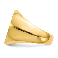 14k 18.0x18.0mm Open Back Mens Signet Ring-RS289