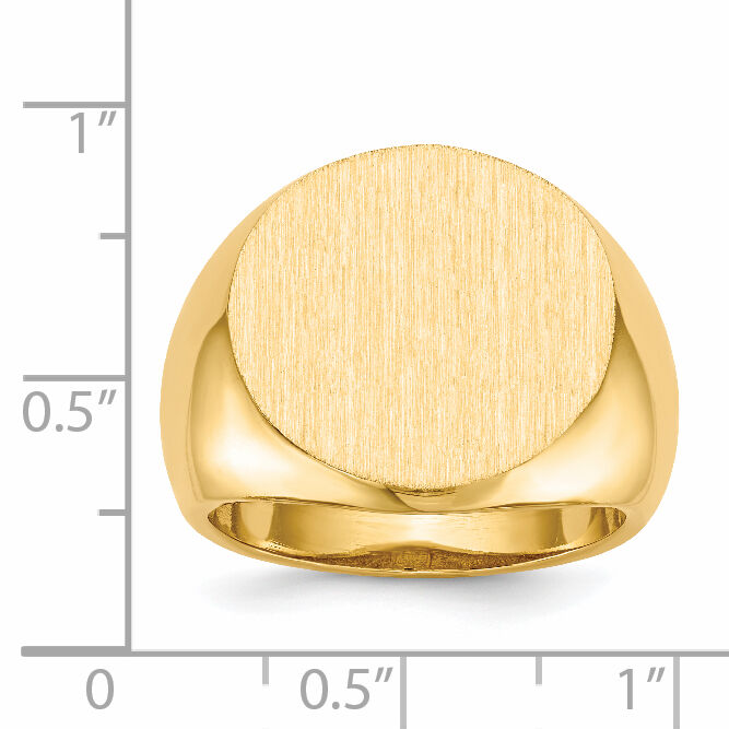 14k 18.0x18.0mm Open Back Mens Signet Ring-RS289