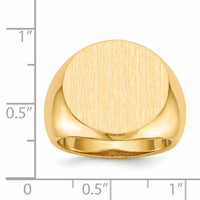 14k 18.0x18.0mm Open Back Mens Signet Ring-RS289