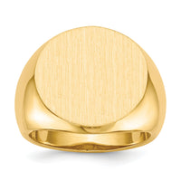 14k 18.0x18.0mm Open Back Mens Signet Ring-RS289