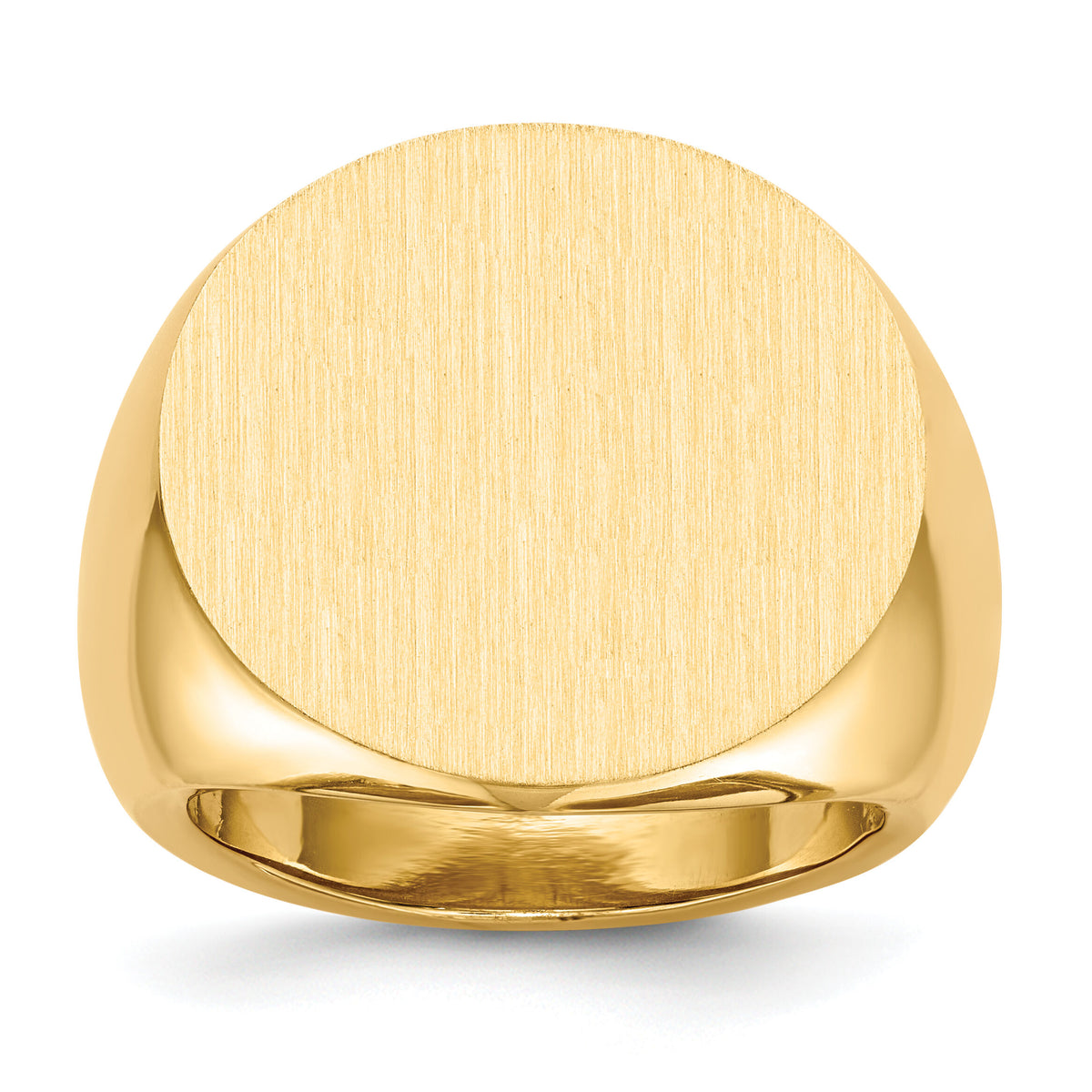 14k 21.0x21.5mm Open Back Mens Signet Ring-RS290