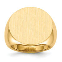 14k 21.0x21.5mm Open Back Mens Signet Ring-RS290