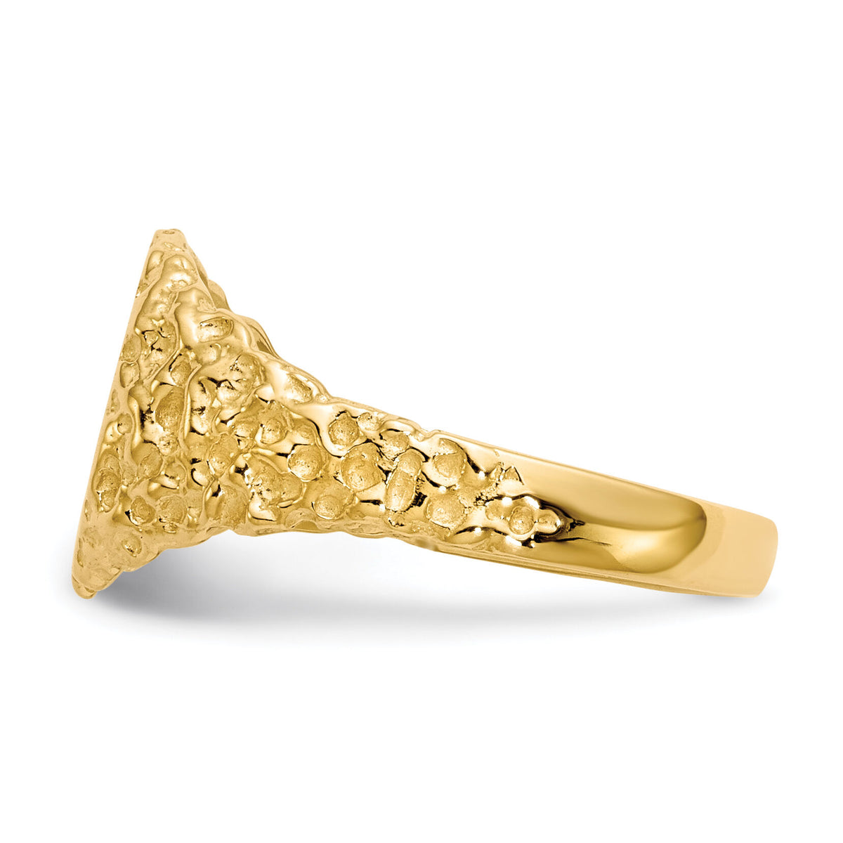 14k 9.5x8.5mm Closed Back Signet Ring-RS291