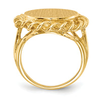 14k 15.0x14.5mm Open Back Signet Ring-RS294