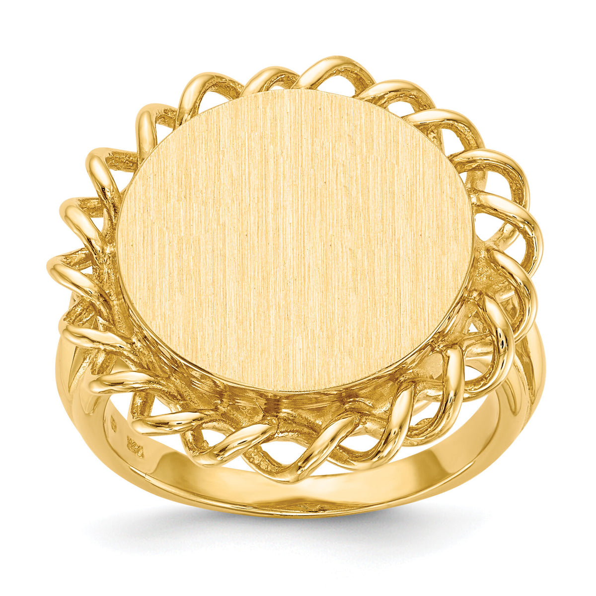 14k 15.0x14.5mm Open Back Signet Ring-RS294