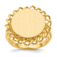 14k 15.0x14.5mm Open Back Signet Ring-RS294