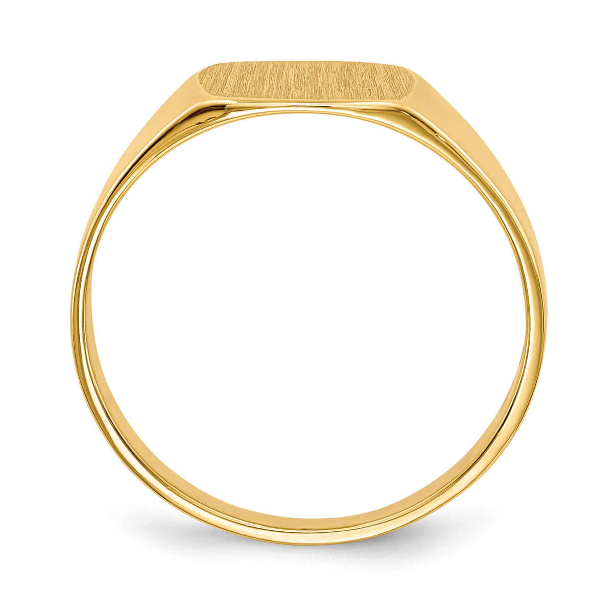 14k 9.0x8.5mm Closed Back Signet Ring-RS300