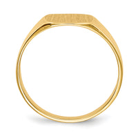 14k 9.0x8.5mm Closed Back Signet Ring-RS300