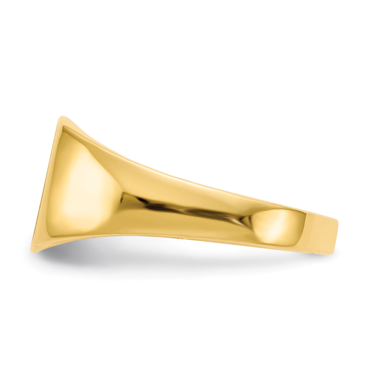 14k 9.0x8.5mm Closed Back Signet Ring-RS300