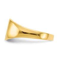 14k 9.0x8.5mm Closed Back Signet Ring-RS300