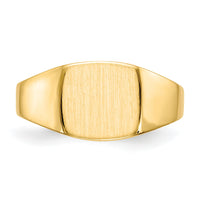 14k 9.0x8.5mm Closed Back Signet Ring-RS300