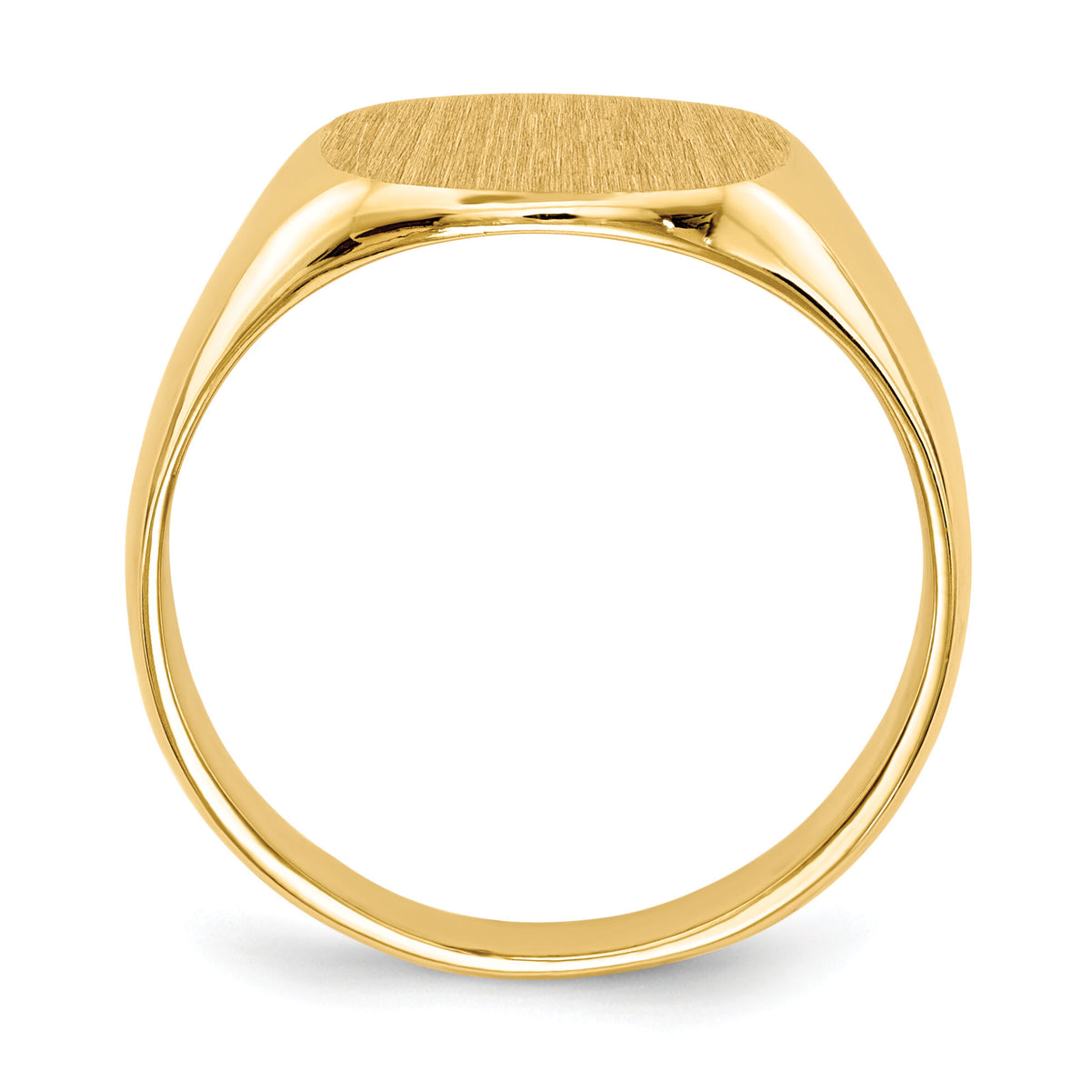 14k 13.5x12.5mm Closed Back Mens Signet Ring-RS301