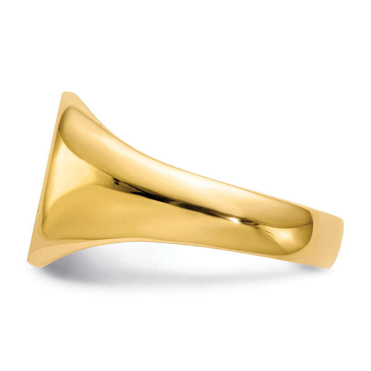 14k 13.5x12.5mm Closed Back Mens Signet Ring-RS301