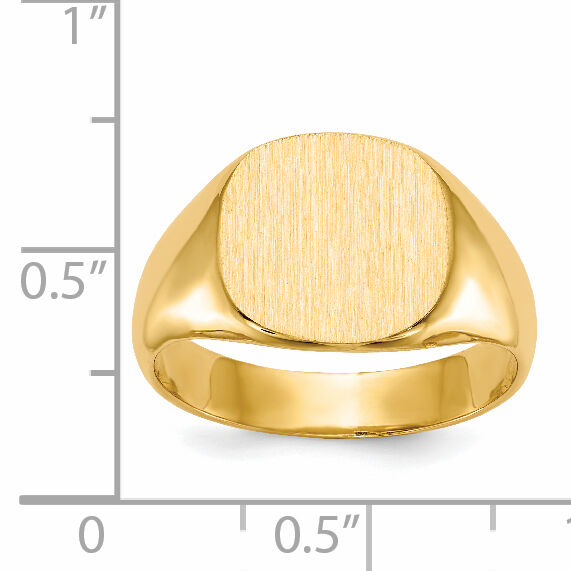14k 13.5x12.5mm Closed Back Mens Signet Ring-RS301