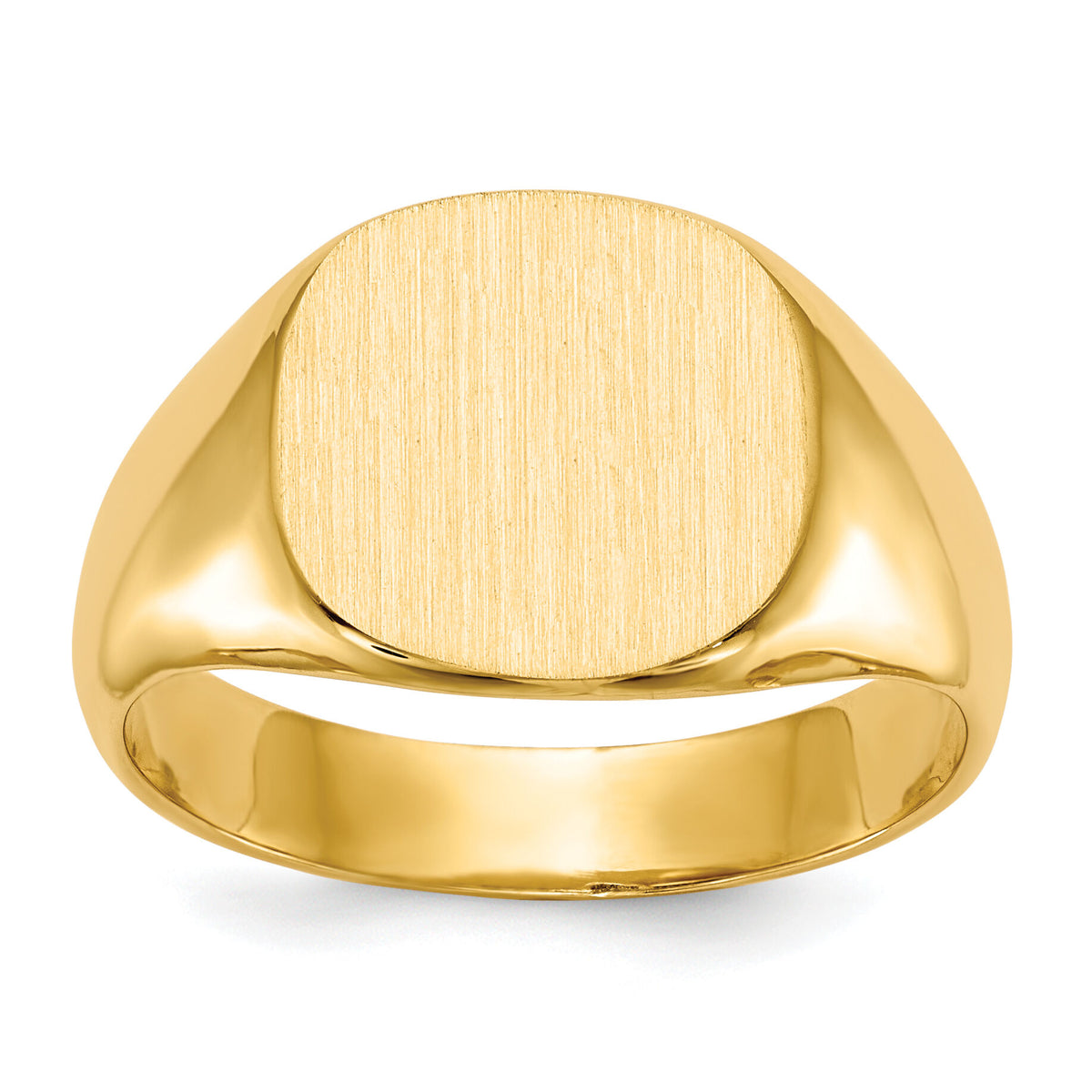 14k 13.5x12.5mm Closed Back Mens Signet Ring-RS301