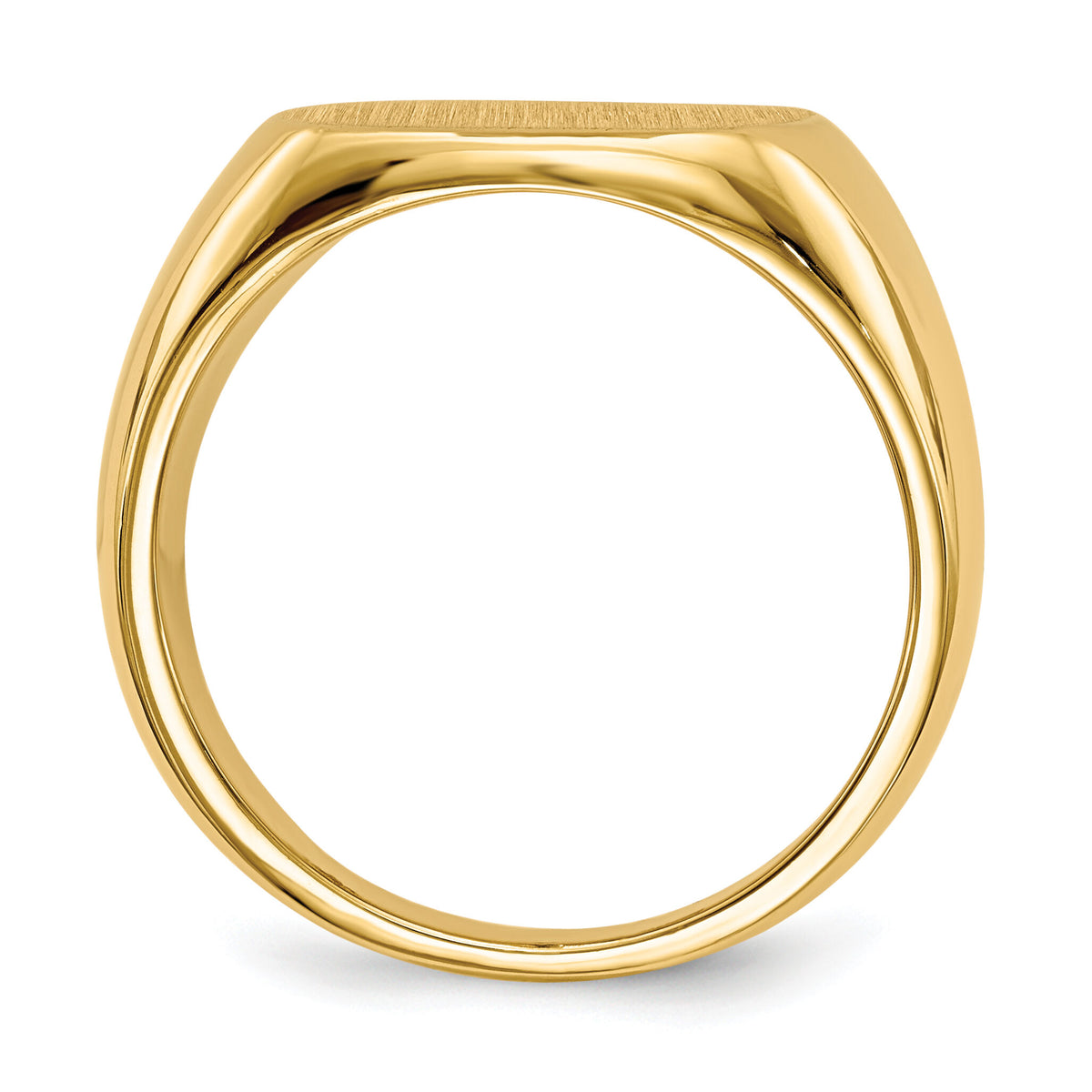 14k 15.0 x13.5mm Closed Back Mens Signet Ring-RS302