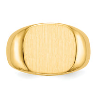 14k 15.0 x13.5mm Closed Back Mens Signet Ring-RS302
