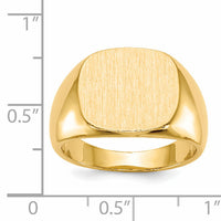14k 15.0 x13.5mm Closed Back Mens Signet Ring-RS302