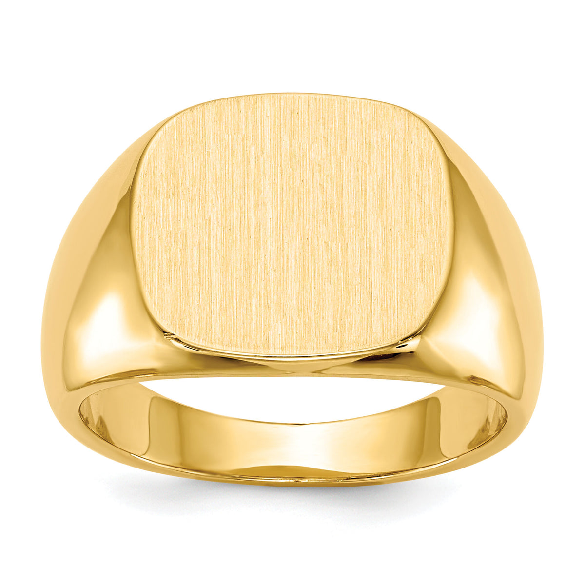 14k 15.0 x13.5mm Closed Back Mens Signet Ring-RS302