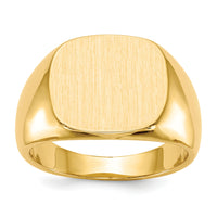 14k 15.0 x13.5mm Closed Back Mens Signet Ring-RS302
