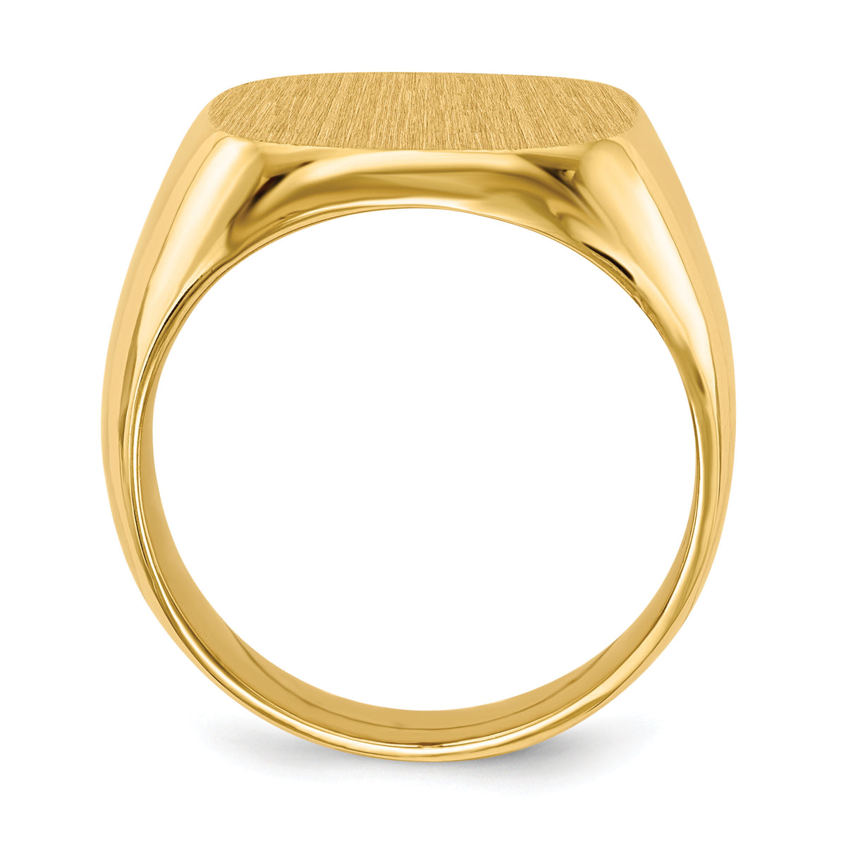 14k 17.0x16.0mm Closed Back Mens Signet Ring-RS303