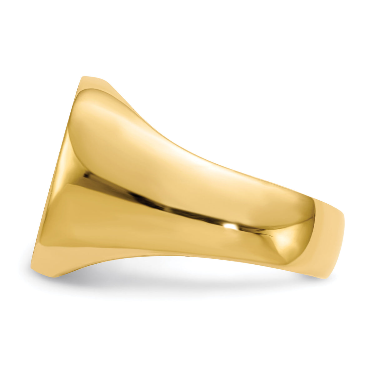 14k 17.0x16.0mm Closed Back Mens Signet Ring-RS303