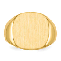 14k 17.0x16.0mm Closed Back Mens Signet Ring-RS303