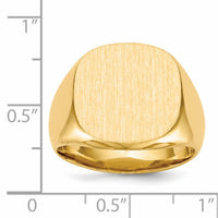 14k 17.0x16.0mm Closed Back Mens Signet Ring-RS303