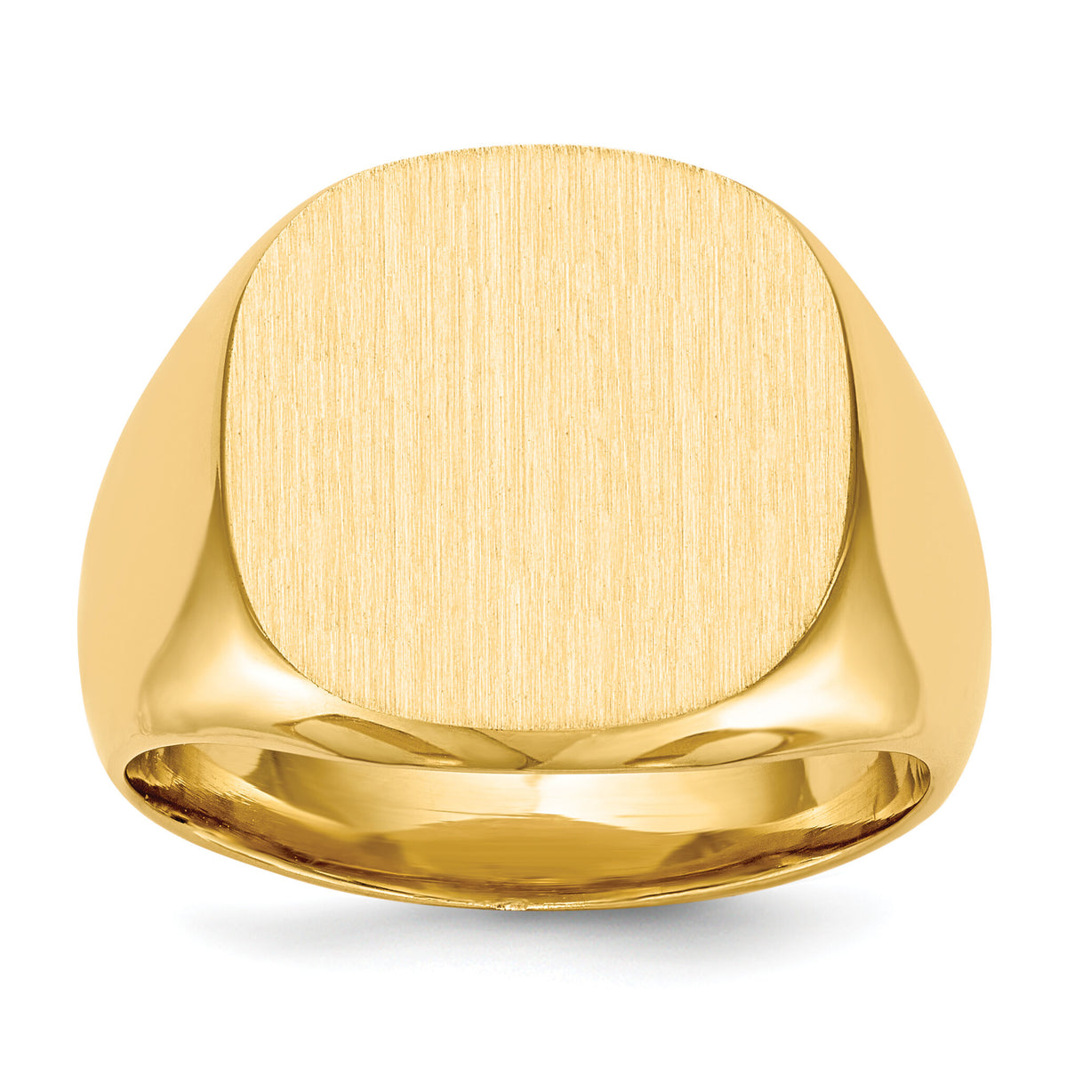 14k 17.0x16.0mm Closed Back Mens Signet Ring-RS303