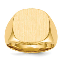14k 17.0x16.0mm Closed Back Mens Signet Ring-RS303
