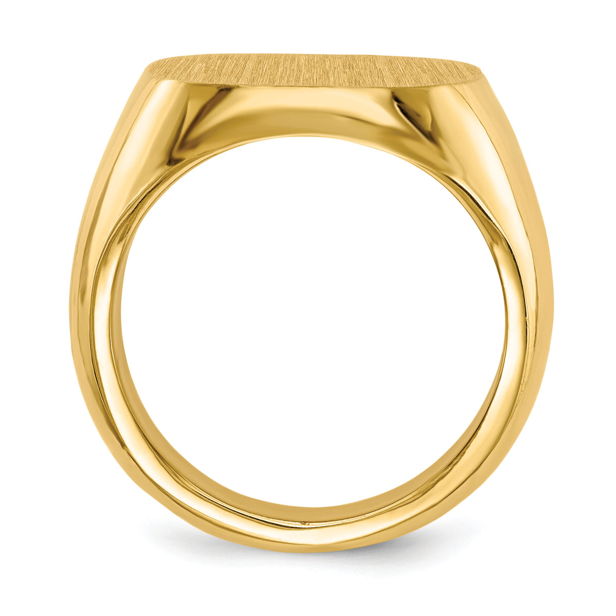 14k 17.0x17.0mm Closed Back Mens Signet Ring-RS304