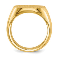 14k 17.0x17.0mm Closed Back Mens Signet Ring-RS304