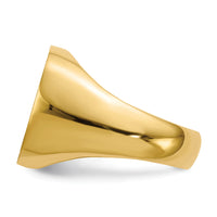 14k 17.0x17.0mm Closed Back Mens Signet Ring-RS304